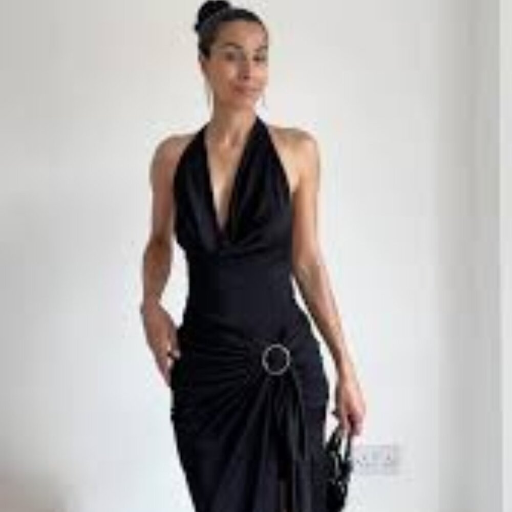 NWT Zara Black Slinky Dress